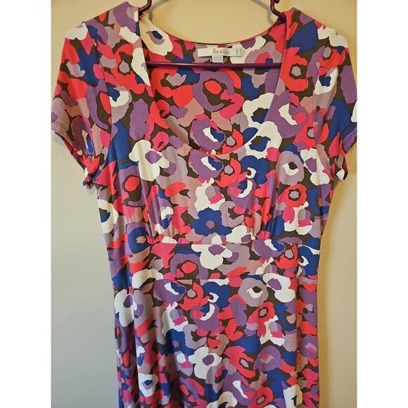 Boden Floral Short-Sleeve Dress Size 10 R Multi-Color - Picture 4 of 8